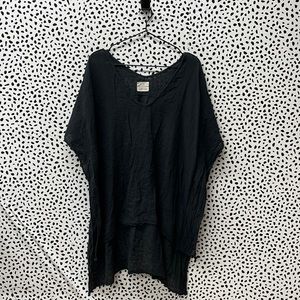 Handloom Coverup Dolman Gray Top